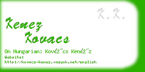 kenez kovacs business card